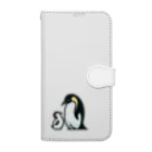 もふもふの森のペンギンのおやこ Book-Style Smartphone Case