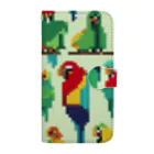 AI画像作って遊ぼうのドット絵　インコ Book-Style Smartphone Case