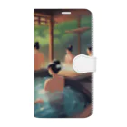 DH＋の江戸時代温泉地での湯治客 Book-Style Smartphone Case