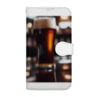 mari0909のこの黒ビールがおすすめ！ Book-Style Smartphone Case