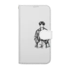 Schiele_sarieriの線画の人 Book-Style Smartphone Case