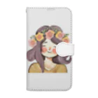 moanaの水彩画　花冠の少女 Book-Style Smartphone Case