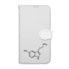 シンプルなケミカルたち。の精神安定 セロトニン（ブラック）Serotonin（Black） Book-Style Smartphone Case