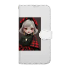 AQUAMETAVERSEのタータンチエクの服を着た少女　なでしこ1478 Book-Style Smartphone Case