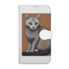 F2 Cat Design Shopのhairless cat 001 手帳型スマホケース