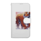 dora-6の雪の中を歩いている虎 Book-Style Smartphone Case