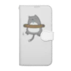 うさやの磔の刑の最中に魚を見つけた猫 Book-Style Smartphone Case