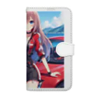 「ワンダーワールド」のスポーツスポーツカー🚗 Book-Style Smartphone Case