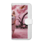 noririnoの桜犬 Book-Style Smartphone Case