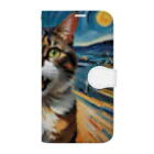 F2 Cat Design Shopのニャンコの叫 001 Book-Style Smartphone Case