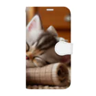 終わらない夢🌈の眠るにゃんこ😺zzz Book-Style Smartphone Case