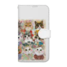 shop あこ猫犬屋のカレンダー猫1月2月 Book-Style Smartphone Case