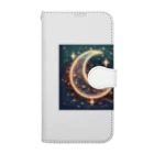 moonlightcatのキラキラ輝くお月様 Book-Style Smartphone Case