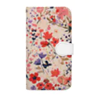 AQUAMETAVERSEの花柄のプリント　なでしこ1478 Book-Style Smartphone Case