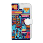 GIRLの可愛いレトロなゲームセンター Book-Style Smartphone Case