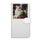 Creation CATの虹色CAT Book-Style Smartphone Case