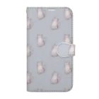 ふわぽこにゃんにゃんSHOP☁️🫧SUZURI支店のねこねこねこねこピンクシャム猫柄 Book-Style Smartphone Case