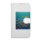 takekoputaの海中を泳ぐ魚のひれ Book-Style Smartphone Case