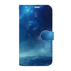 HOSINOKOの夜の星空雲の上 Book-Style Smartphone Case