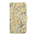 yokuneru taberuの北欧花柄２ Book-Style Smartphone Case