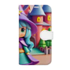 chan-takehaniの魔法の城の小さな魔女 Book-Style Smartphone Case