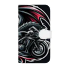 the blue seasonのドラゴンとバイクの融合: 力とスピードの象徴 手帳型スマホケース