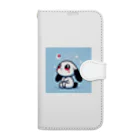 やまとうみとにちじょう【公式】のハートうさぎさん星を見上げる Book-Style Smartphone Case