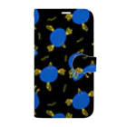 tmtmshopの幸せの青い鳥、黒 Book-Style Smartphone Case