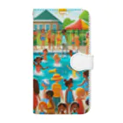 sallysanaのプールびらき Book-Style Smartphone Case