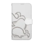 sari'sのクジラの親子 Book-Style Smartphone Case