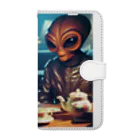 frogsystemの宇宙調査員来訪 Book-Style Smartphone Case