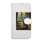 kokin0の横向きの犬 liting dog Book-Style Smartphone Case