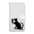 YPO_industryのアイスを舐める猫 Book-Style Smartphone Case