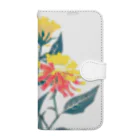 RetrowaveFlowerのRetrowaveFlower-ベニバナ- Book-Style Smartphone Case