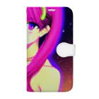 きゅぴきゅぴガールのきゅぴきゅぴ★ピンク髪美人お姉さん Book-Style Smartphone Case