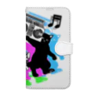 nya-mew（ニャーミュー）のオンガク大好きニャ Book-Style Smartphone Case