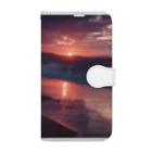 Mysycaの海辺の夕日 Book-Style Smartphone Case