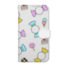 えもえもマーケットのカラフルキャンディー (Colorful candy) Book-Style Smartphone Case