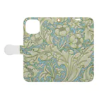 かえる商店のBachelor's Button by William Morris Book-Style Smartphone Case:Opened (outside)