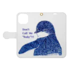 ヤママユ(ヤママユ・ペンギイナ)のFairy Penguin "Don't Call Me Baby!!!" Book-Style Smartphone Case:Opened (outside)
