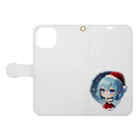 二頭身キャラが好きですのクリスマス少女 Book-Style Smartphone Case:Opened (outside)