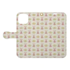 Usagi Kawaiiのうさちゃんシルエット Book-Style Smartphone Case:Opened (outside)