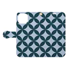 Musashi和柄Shop 【Japanese pattern】の七宝手帳型スマホケース Book-Style Smartphone Case:Opened (outside)