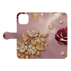 REINA-MAの薔薇 Book-Style Smartphone Case:Opened (outside)