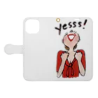 アンティークZeeeのYES! ポジティブWoman Book-Style Smartphone Case:Opened (outside)