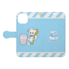 ぷる島の三つ子猫のミルクちゃん Book-Style Smartphone Case:Opened (outside)