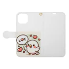 colorsの小鳥のラブちゃん Book-Style Smartphone Case:Opened (outside)