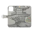 エド・ワード【江戸鉾の愛殿原】。の清水寺 Book-Style Smartphone Case:Opened (outside)