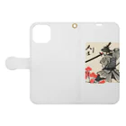 BUSHIDOUのosamuraisan Book-Style Smartphone Case:Opened (outside)