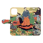 浮世絵ショップ のどぐろ　UKIYOE SHOP NODOGUROの東海道之内　京都御出立 / From the Tokaido, Kyoto departure Book-Style Smartphone Case:Opened (outside)